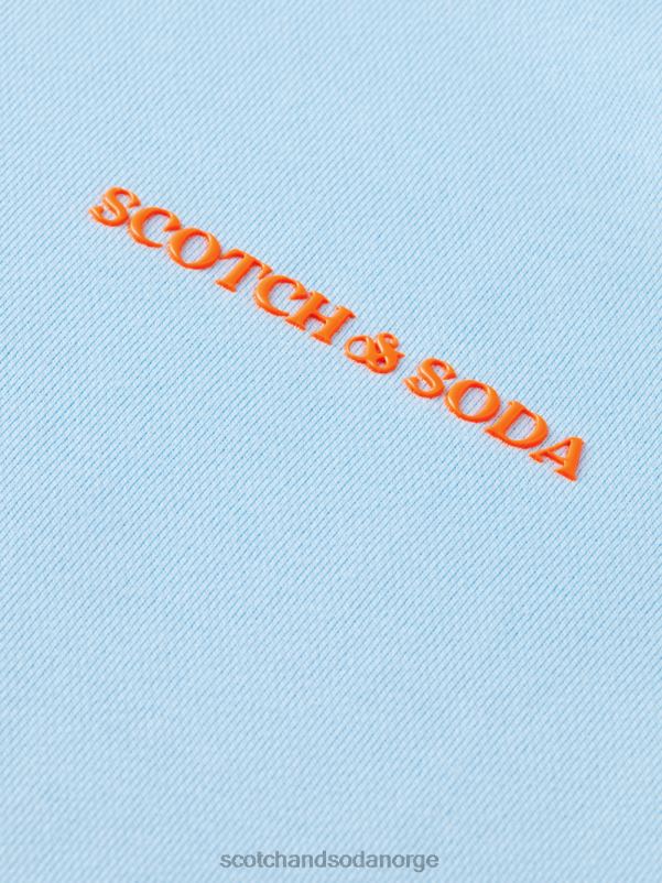 kvinner genser med rund hals i økologisk bomull himmel N40XD197 klær Scotch & Soda