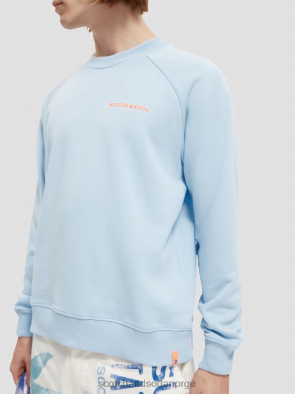 kvinner genser med rund hals i økologisk bomull himmel N40XD197 klær Scotch & Soda