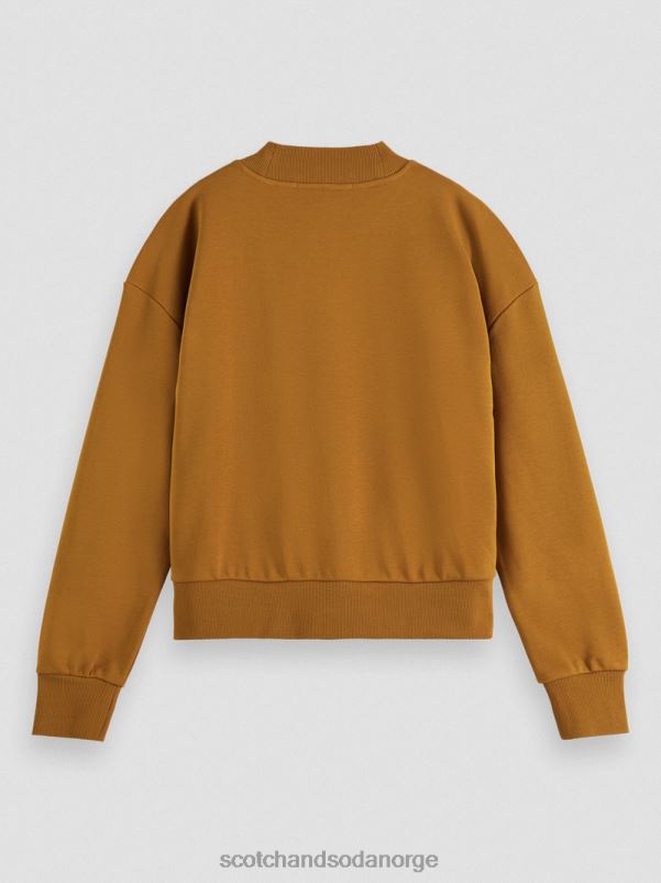 kvinner løs passform genser med beskåret trakthals karamell N40XD198 klær Scotch & Soda