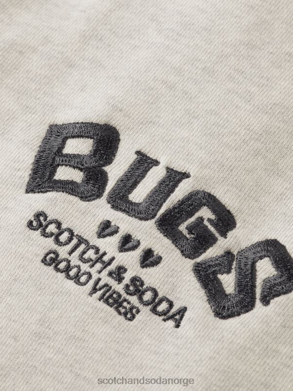 kvinner looney tunes broderte joggebukser off white melange N40XD185 klær Scotch & Soda