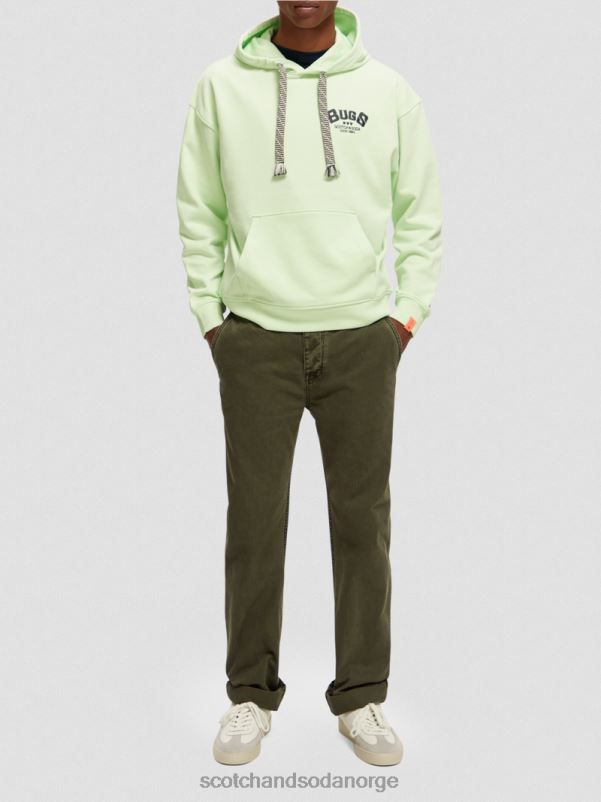 kvinner looney tunes grafisk hettegenser i økologisk bomull lime N40XD203 klær Scotch & Soda