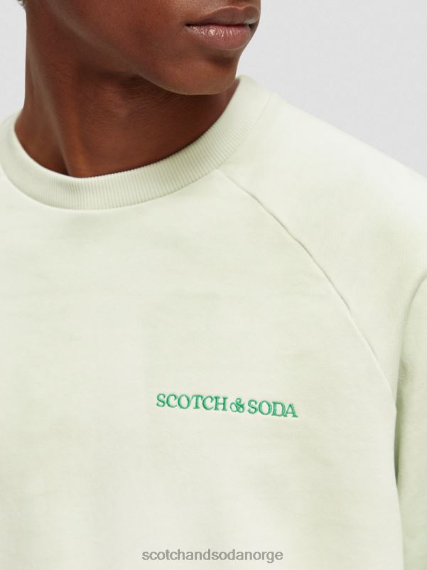 kvinner plantefarget genser i økologisk bomull mynte N40XD222 klær Scotch & Soda