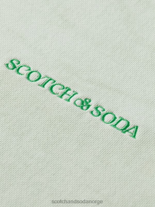 kvinner plantefarget genser i økologisk bomull mynte N40XD222 klær Scotch & Soda