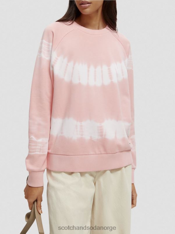 kvinner tie-dye genser med avslappet passform rose N40XD228 klær Scotch & Soda