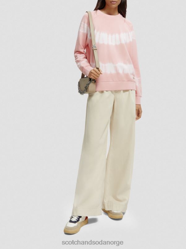 kvinner tie-dye genser med avslappet passform rose N40XD228 klær Scotch & Soda