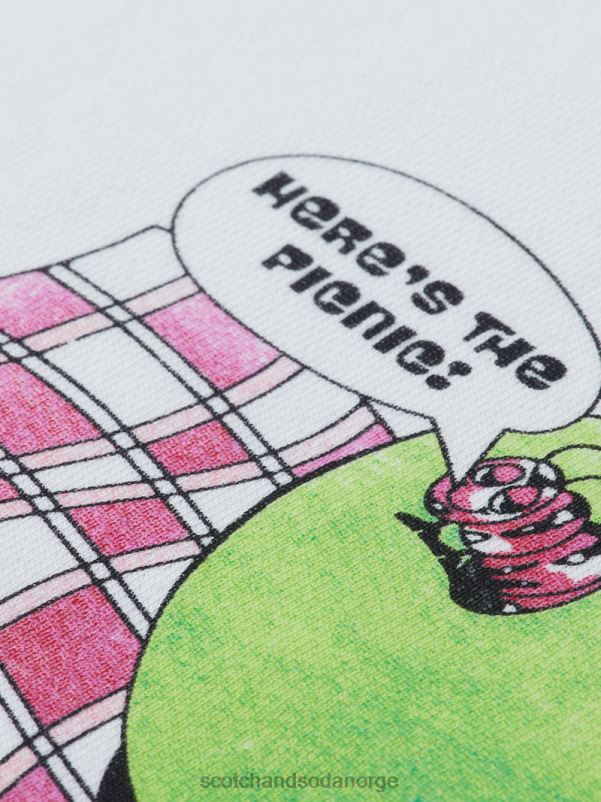 kvinner vintage artwork sweatshirt med løs passform hvit N40XD205 klær Scotch & Soda