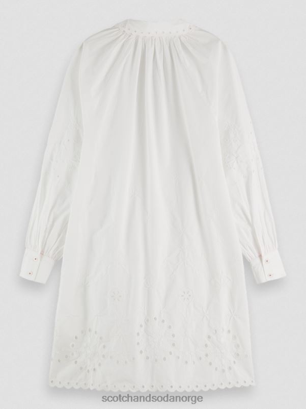 kvinner broderie anglaise skjortekjole hvit N40XD6 klær Scotch & Soda
