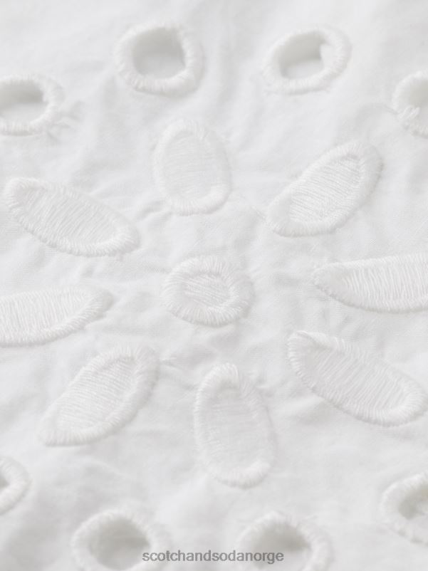 kvinner broderie anglaise skjortekjole hvit N40XD6 klær Scotch & Soda