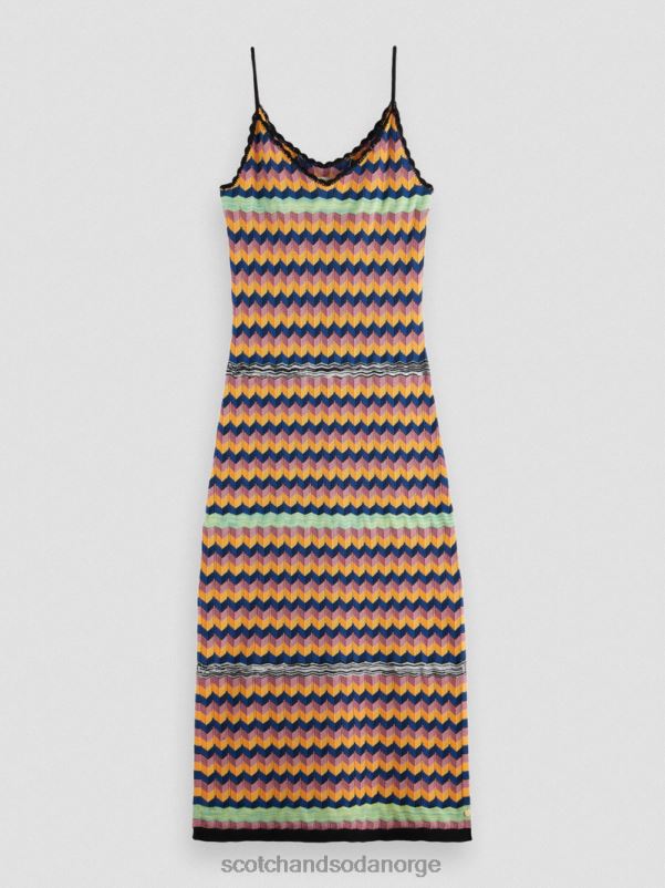 kvinner strikket stripet midikjole multi stripe N40XD5 klær Scotch & Soda
