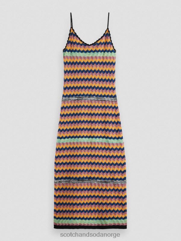 kvinner strikket stripet midikjole multi stripe N40XD5 klær Scotch & Soda