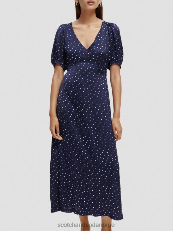 kvinner v-hals maxi kjole med åpen rygg mini tulipan N40XD3 klær Scotch & Soda