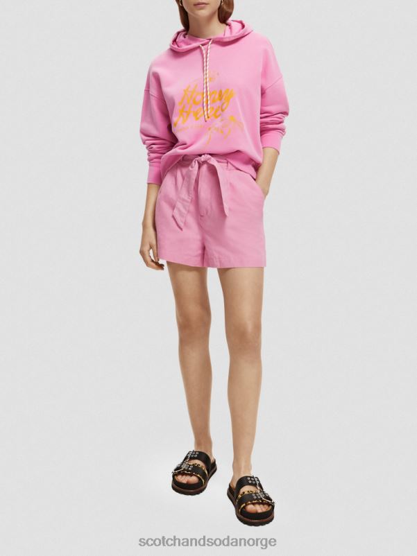 kvinner høyhøyde mellomlange shorts orkide rosa N40XD239 klær Scotch & Soda