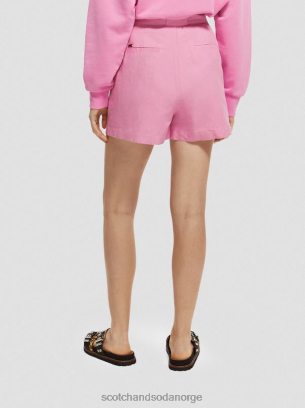 kvinner høyhøyde mellomlange shorts orkide rosa N40XD239 klær Scotch & Soda