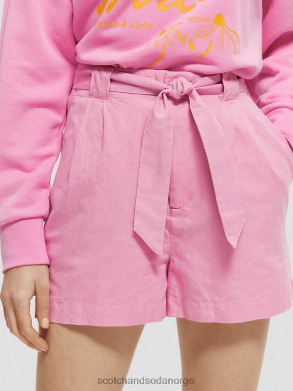 kvinner høyhøyde mellomlange shorts orkide rosa N40XD239 klær Scotch & Soda