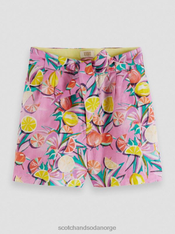 kvinner høyhøyde mellomlange shorts sitrus squash orkide N40XD238 klær Scotch & Soda