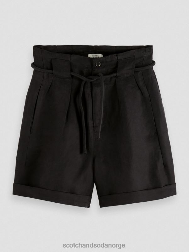 kvinner høyhøyde mini-shorts svart N40XD234 klær Scotch & Soda