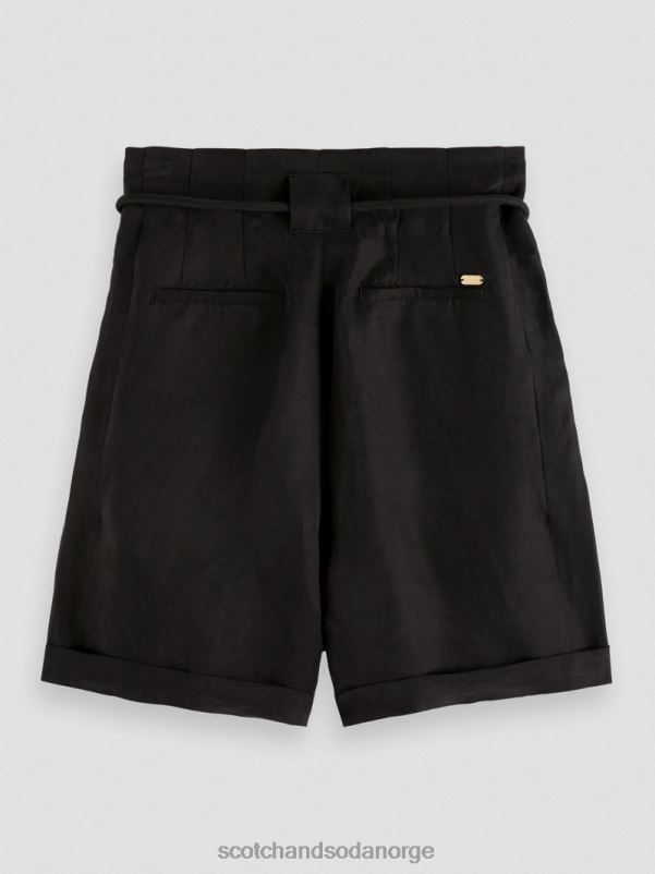 kvinner høyhøyde mini-shorts svart N40XD234 klær Scotch & Soda
