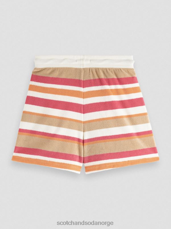 kvinner high-rise stripete shorts vanilje hvit N40XD179 klær Scotch & Soda
