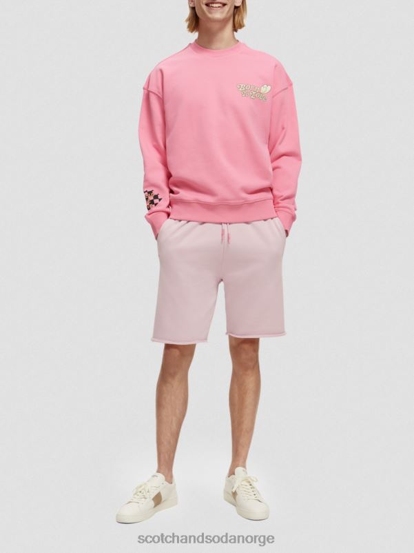 kvinner svetteshorts i økologisk bomull steinrosa N40XD252 klær Scotch & Soda