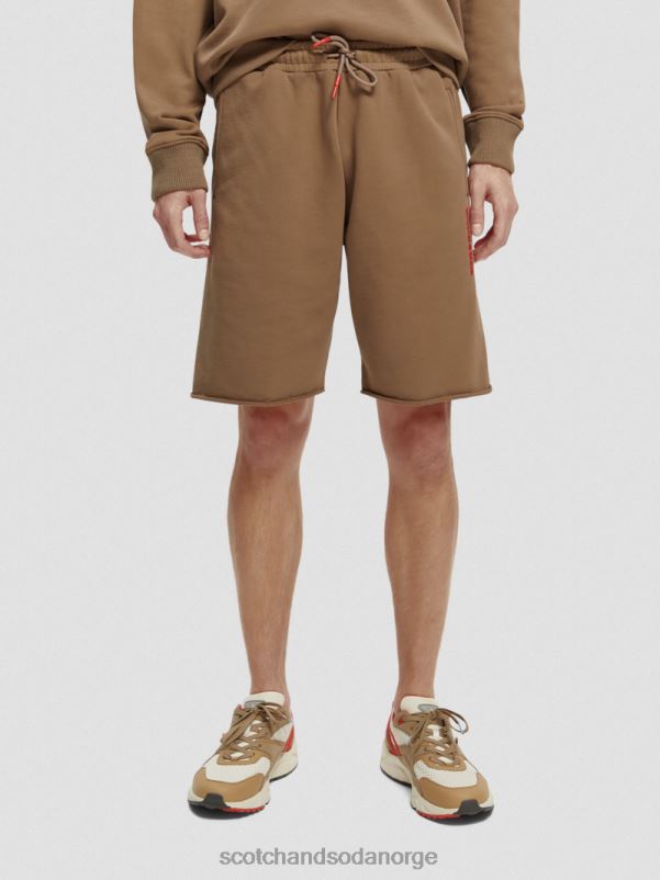 kvinner svetteshorts i økologisk bomull taupe N40XD249 klær Scotch & Soda