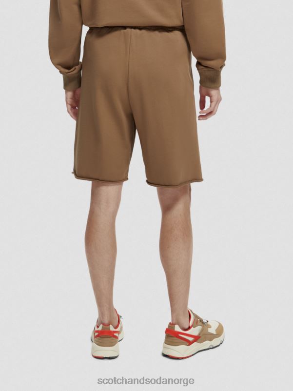 kvinner svetteshorts i økologisk bomull taupe N40XD249 klær Scotch & Soda