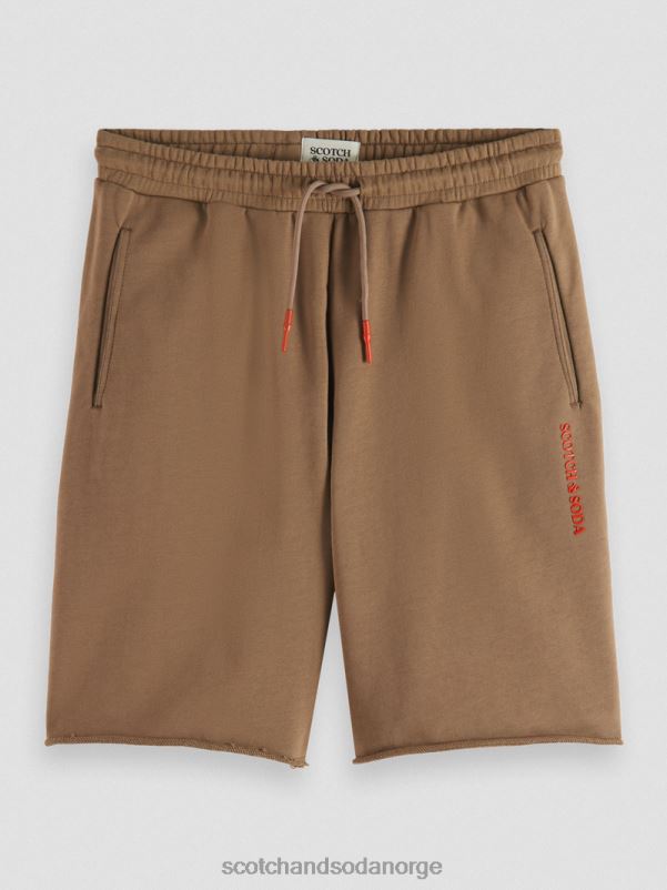 kvinner svetteshorts i økologisk bomull taupe N40XD249 klær Scotch & Soda