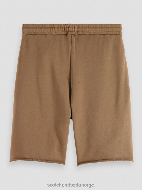kvinner svetteshorts i økologisk bomull taupe N40XD249 klær Scotch & Soda