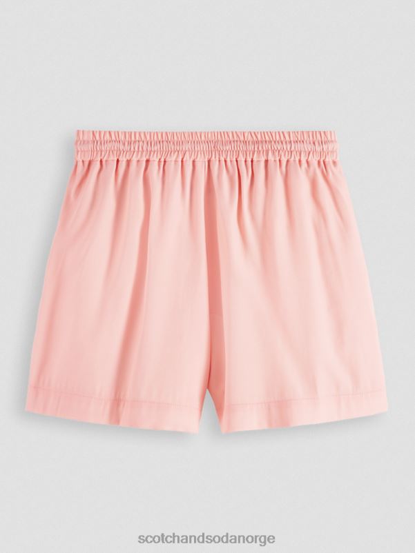 kvinner trykte shorts med elastisk linning rødme fersken N40XD255 klær Scotch & Soda