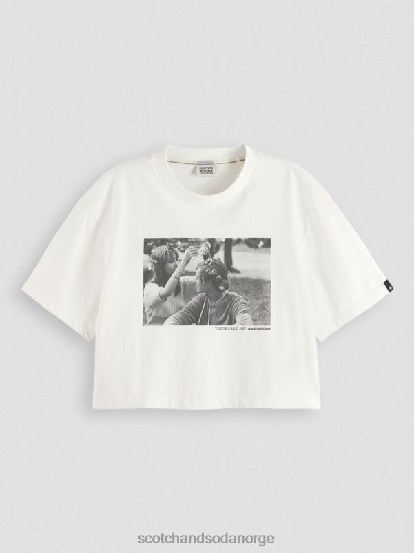 kvinner beskåret fotografisk t-skjorte kombo a N40XD112 klær Scotch & Soda