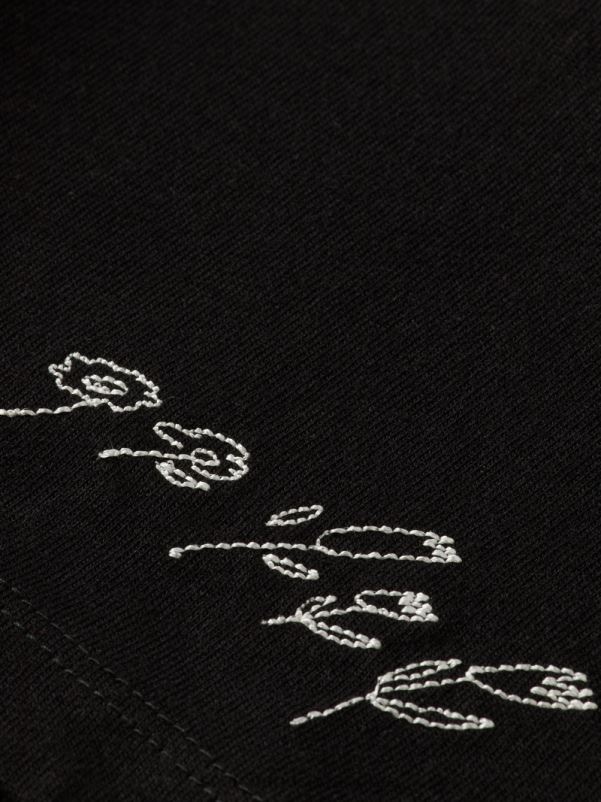 kvinner brodert crop top t-skjorte svart N40XD73 klær Scotch & Soda
