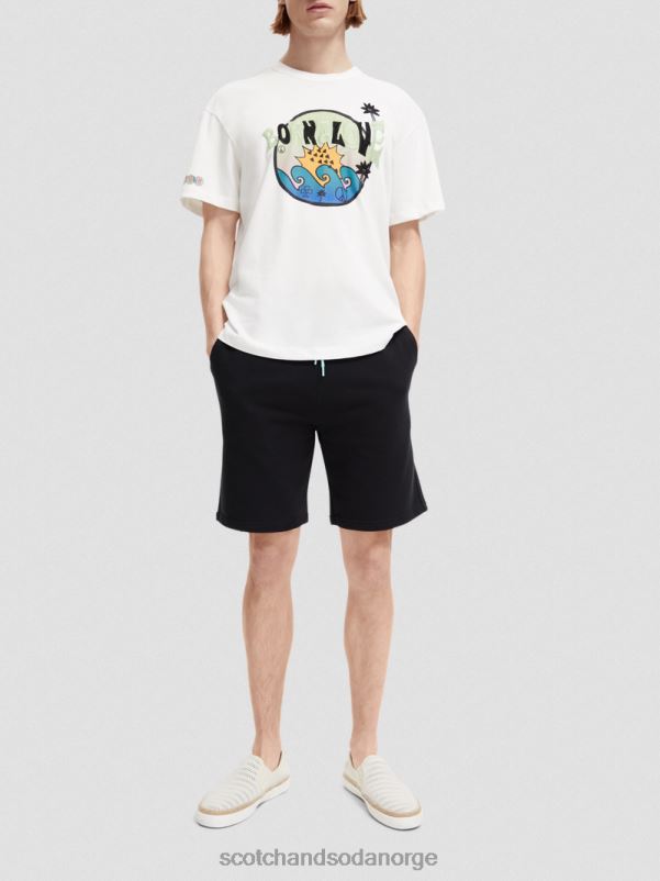 kvinner født til å elske kunst-t-skjorte off white N40XD124 klær Scotch & Soda