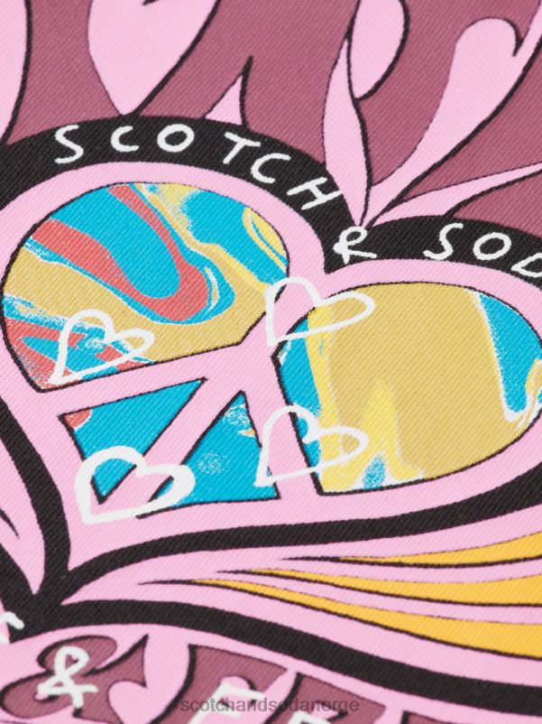 kvinner født til å elske t-skjorte svart N40XD122 klær Scotch & Soda