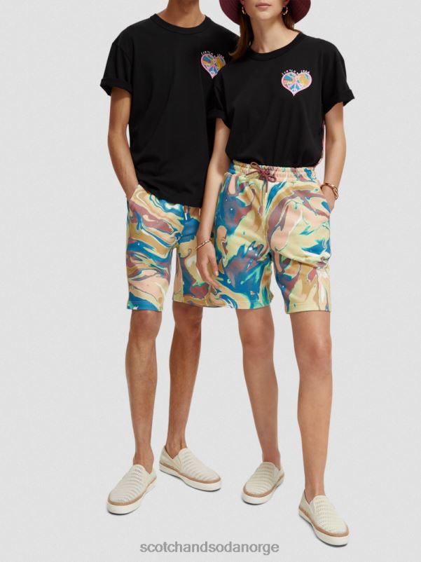 kvinner født til å elske t-skjorte svart N40XD122 klær Scotch & Soda