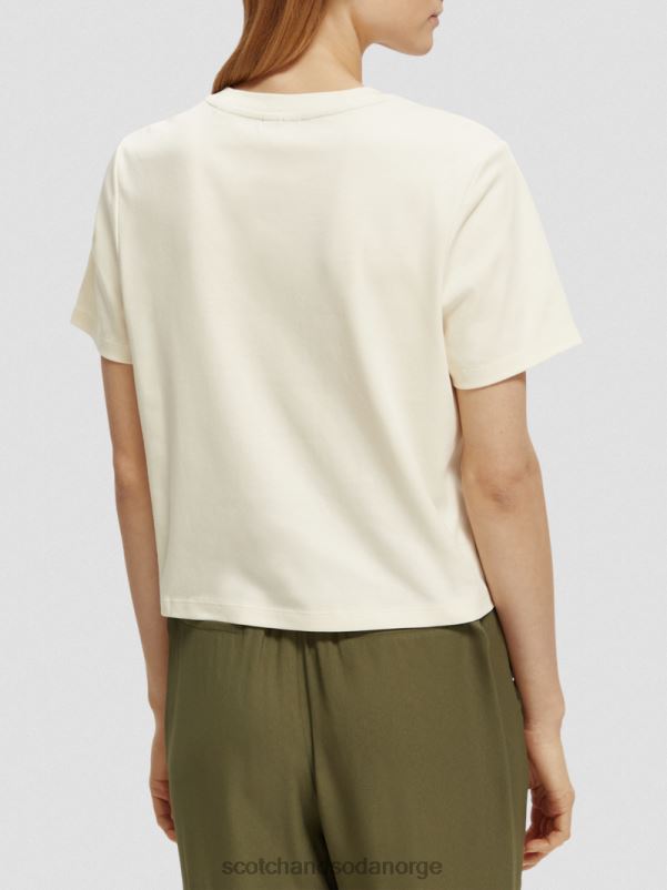 kvinner grafisk t-skjorte vanilje hvit N40XD71 klær Scotch & Soda