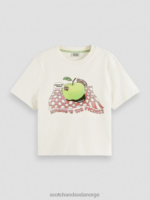 kvinner grafisk t-skjorte vanilje hvit N40XD71 klær Scotch & Soda