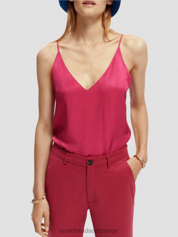 kvinner jersey v-hals tank topp kirsebærpai N40XD69 klær Scotch & Soda