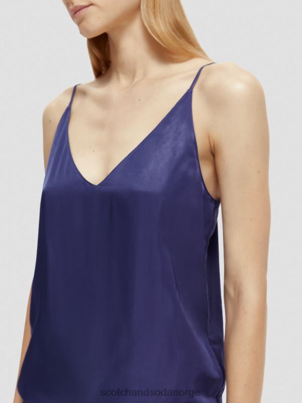 kvinner jersey v-hals tank topp marinen N40XD70 klær Scotch & Soda