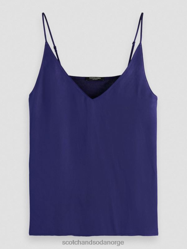 kvinner jersey v-hals tank topp marinen N40XD70 klær Scotch & Soda