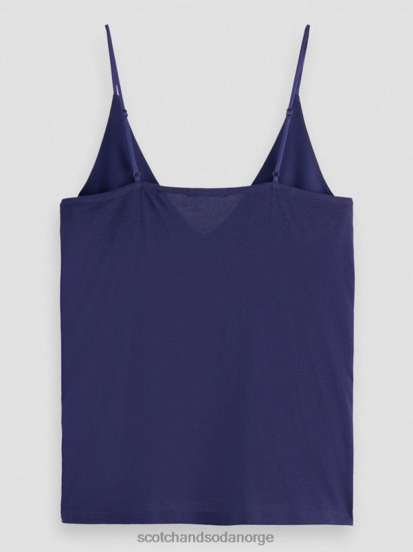 kvinner jersey v-hals tank topp marinen N40XD70 klær Scotch & Soda