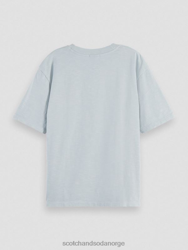 kvinner løs passform t-skjorte i økologisk bomull sky blå N40XD67 klær Scotch & Soda