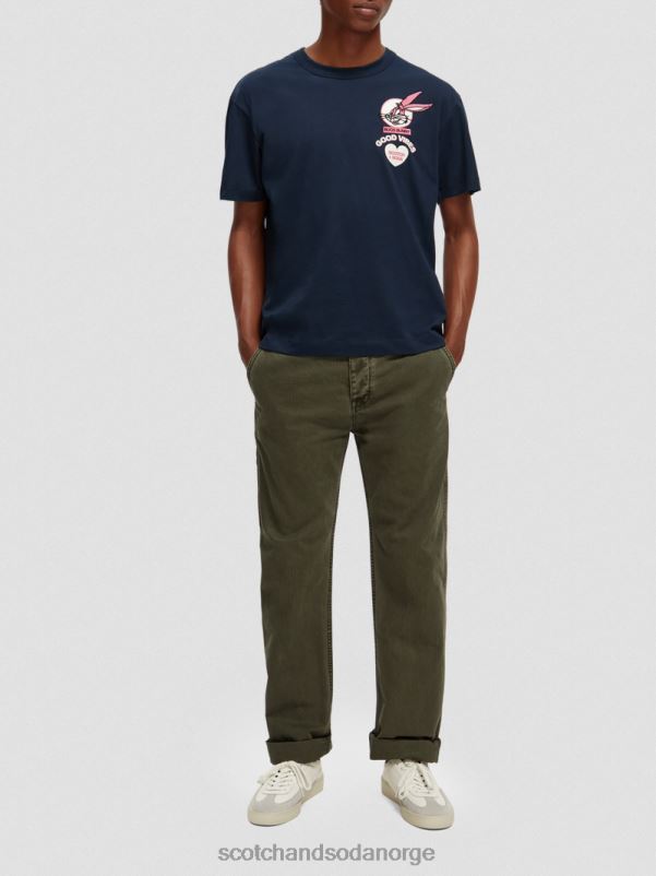 kvinner looney tunes økologisk brodert grafisk t-skjorte natt N40XD58 klær Scotch & Soda