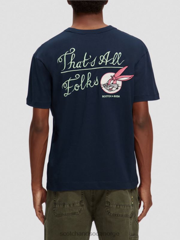 kvinner looney tunes økologisk brodert grafisk t-skjorte natt N40XD58 klær Scotch & Soda