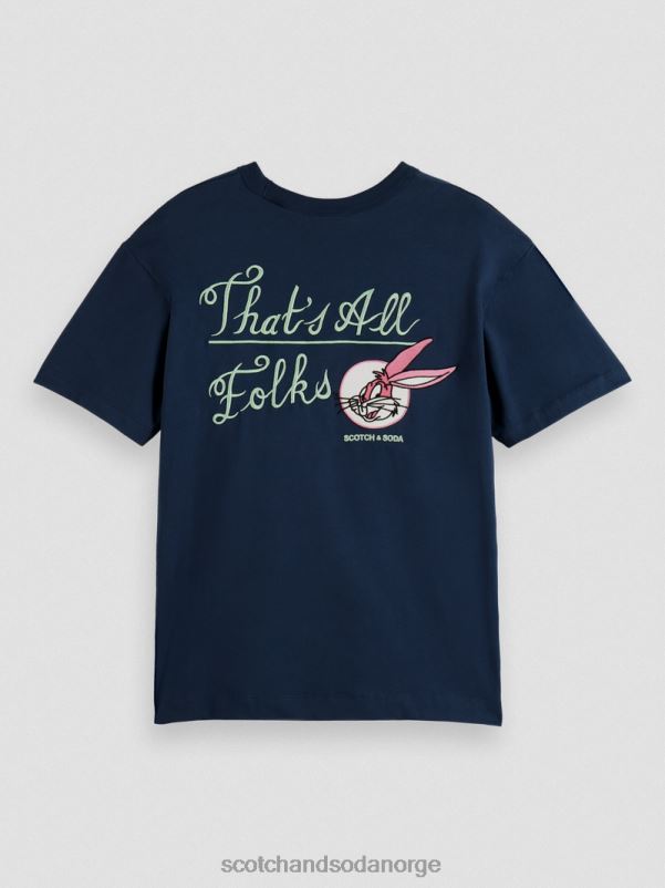 kvinner looney tunes økologisk brodert grafisk t-skjorte natt N40XD58 klær Scotch & Soda