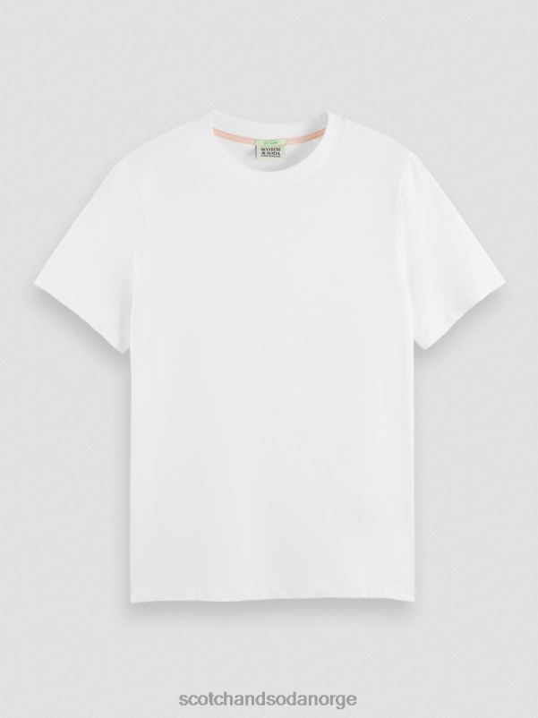 kvinner normal passform t-skjorte hvit N40XD103 klær Scotch & Soda