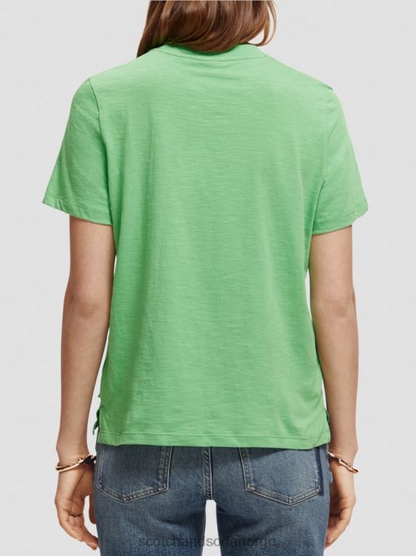 kvinner normal passform t-skjorte lys parakitt N40XD101 klær Scotch & Soda
