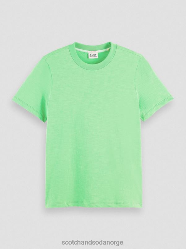 kvinner normal passform t-skjorte lys parakitt N40XD101 klær Scotch & Soda