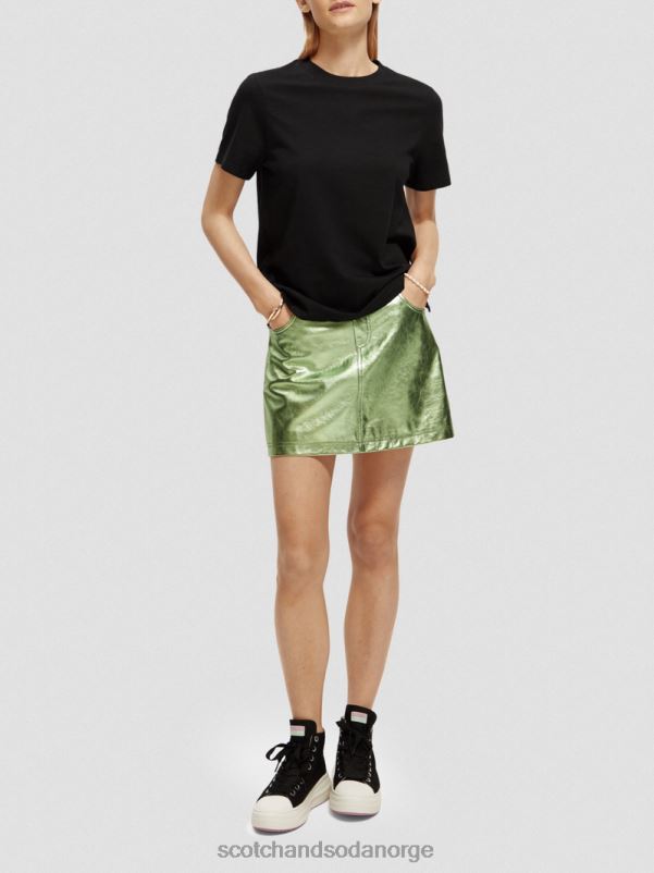 kvinner normal passform t-skjorte svart N40XD100 klær Scotch & Soda