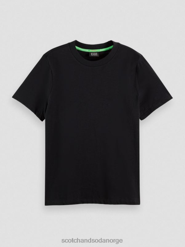 kvinner normal passform t-skjorte svart N40XD100 klær Scotch & Soda
