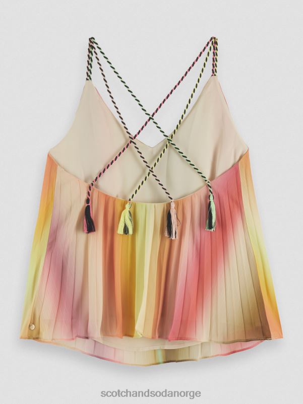 kvinner plissert tanktop med v-hals regnbue ombre N40XD116 klær Scotch & Soda