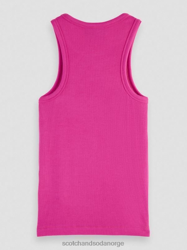 kvinner racerback tanktop i økologisk bomull fuchsia N40XD86 klær Scotch & Soda
